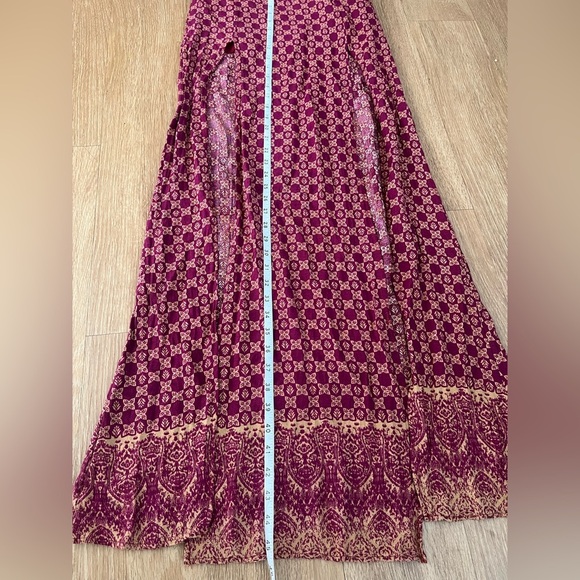 Honey Punch Purple Patterned Maxi Boho Skirt, size S - Picture 5 of 11